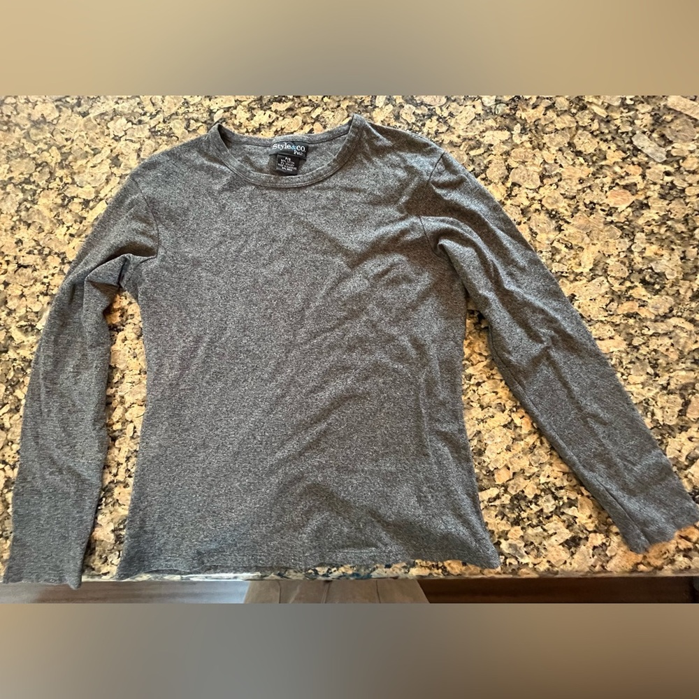 Cotton blend layering long sleeve T-shirt